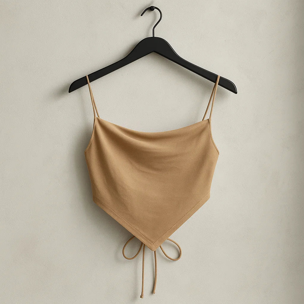 SHEIN PETITE Criss Cross Hanky Hem Cami Top (Code-245)