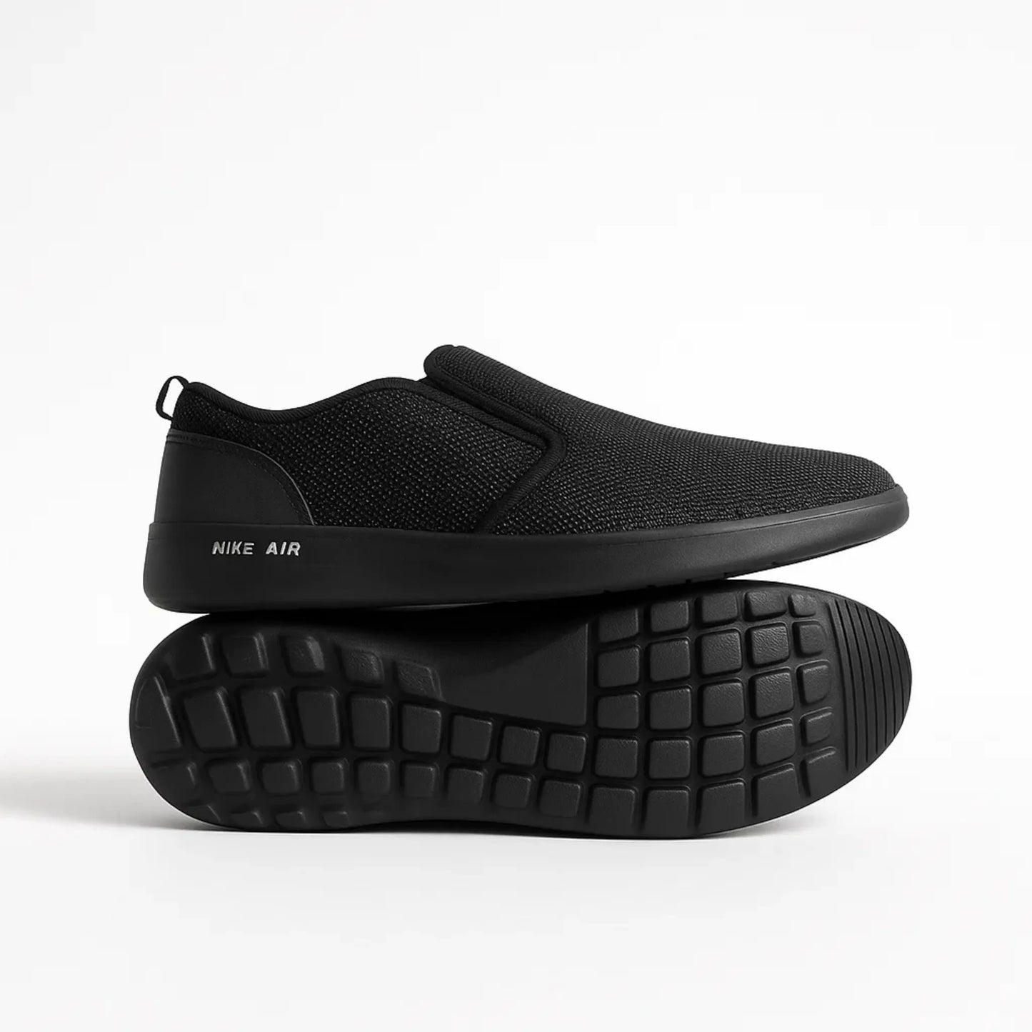 Men's Casual Knit Sneakers – Black