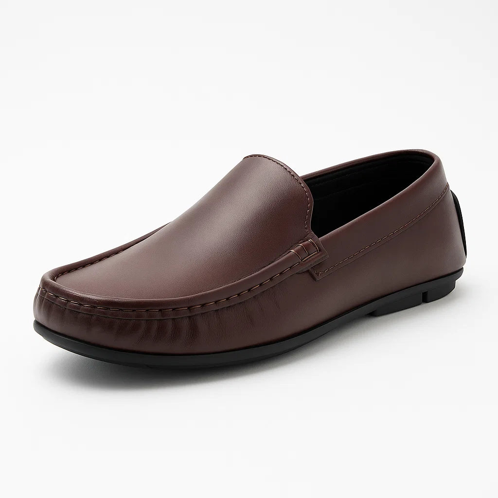 Handcrafted Leather Slip-On Moccasins