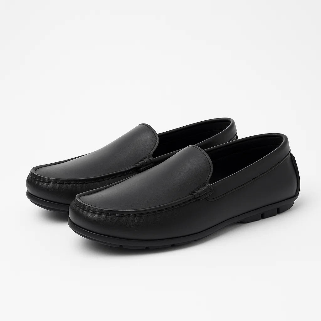 Handcrafted Leather Slip-On Moccasins
