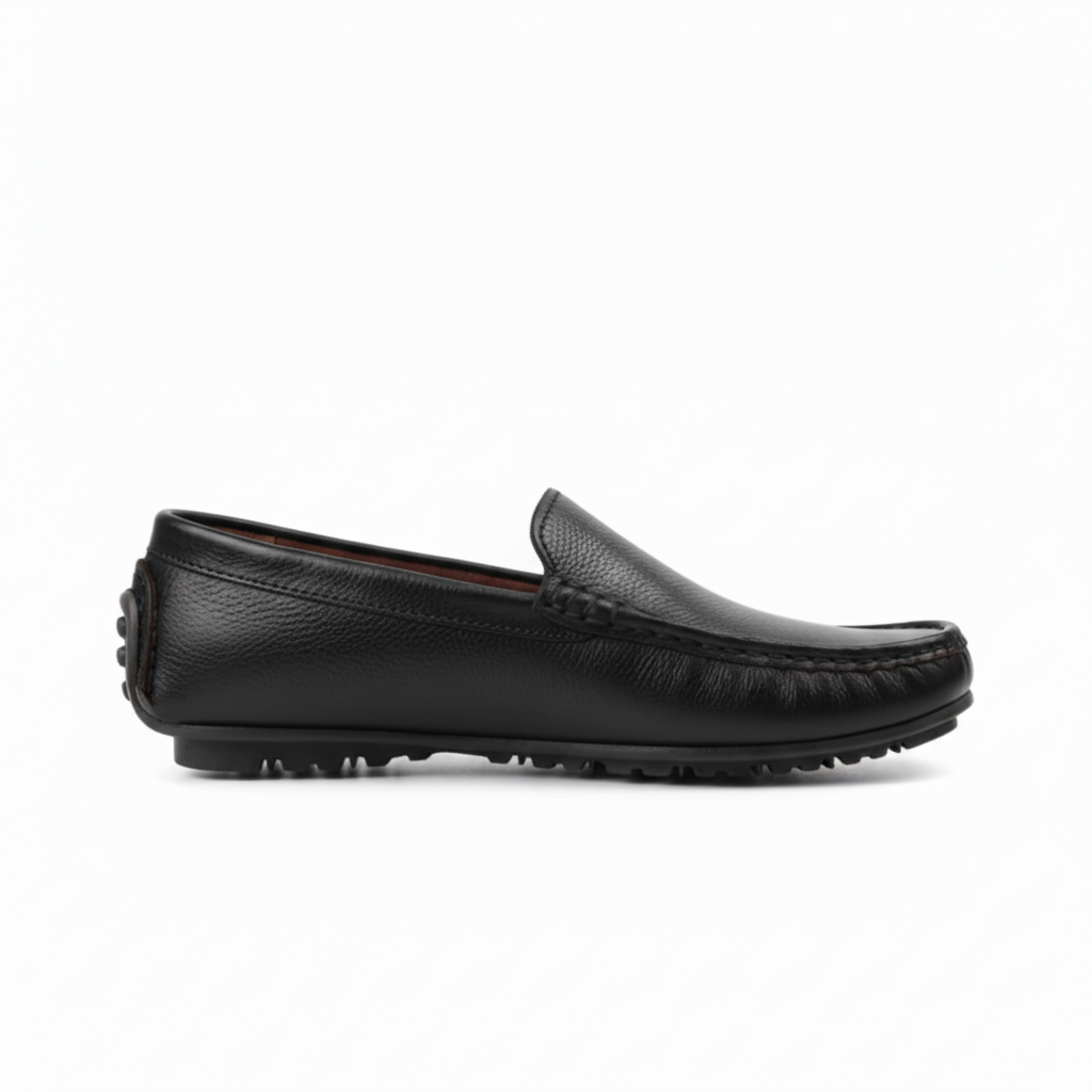 Handcrafted Leather Slip-On Moccasins