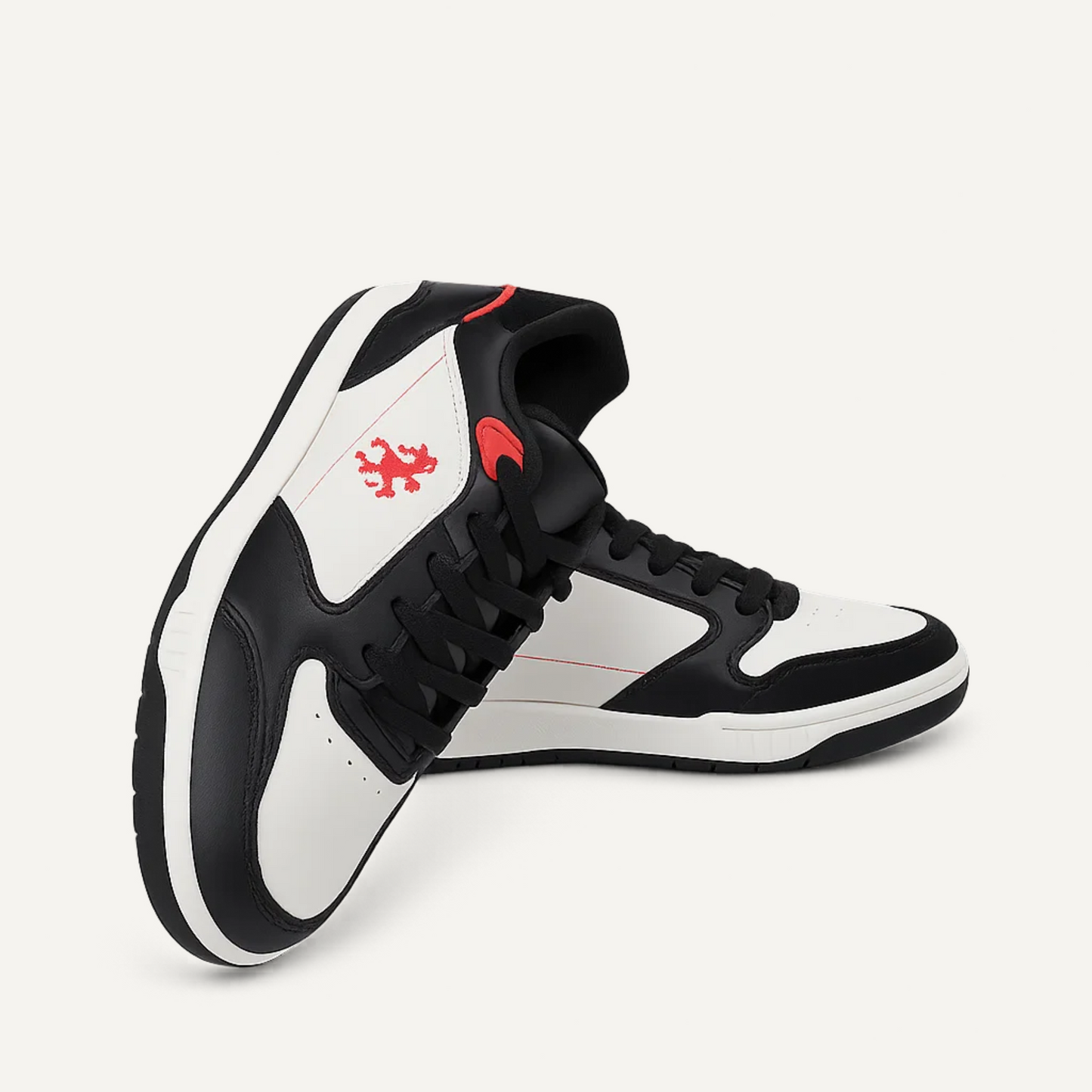 RedTape Men's Classic White & Black Sneakers