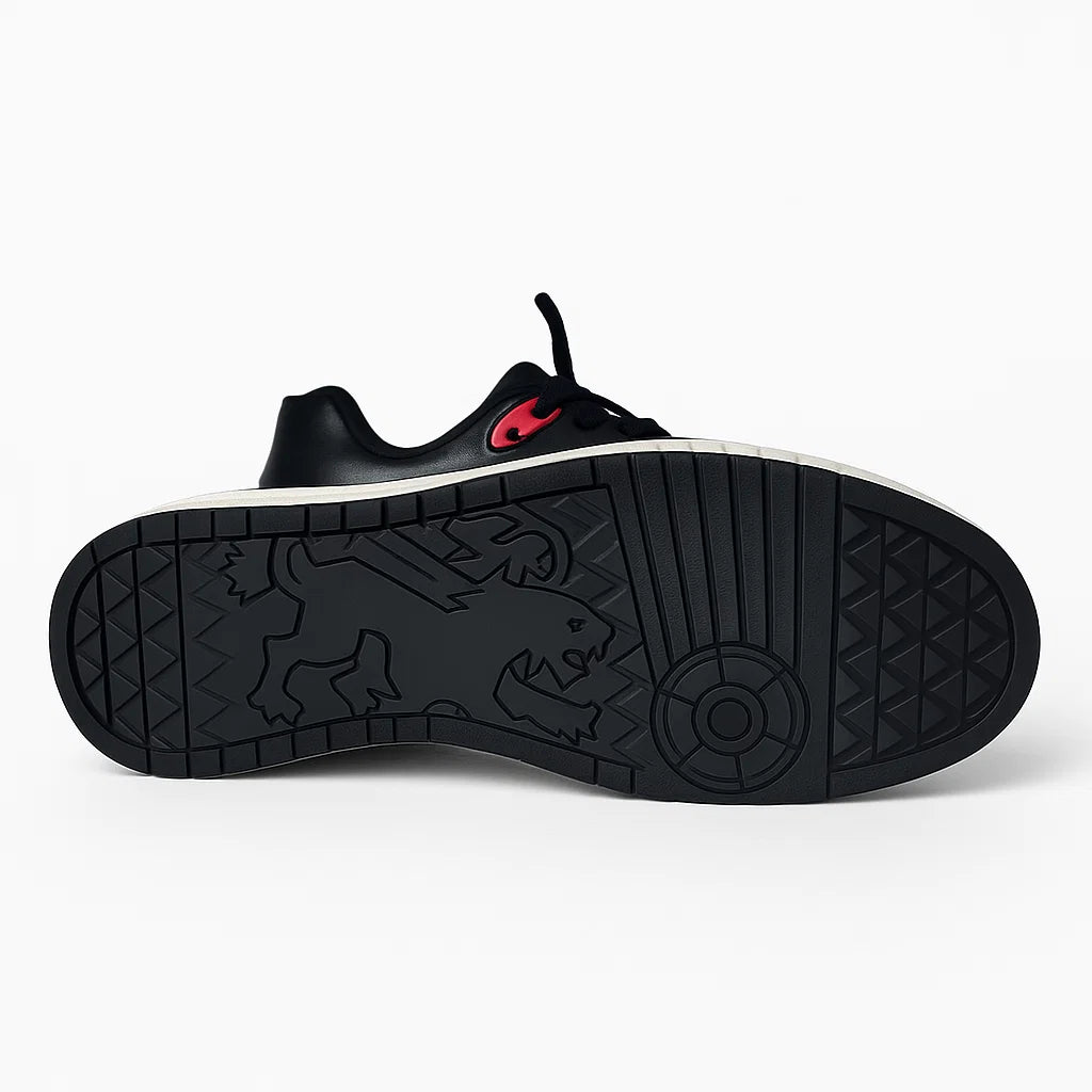 RedTape Men's Classic White & Black Sneakers