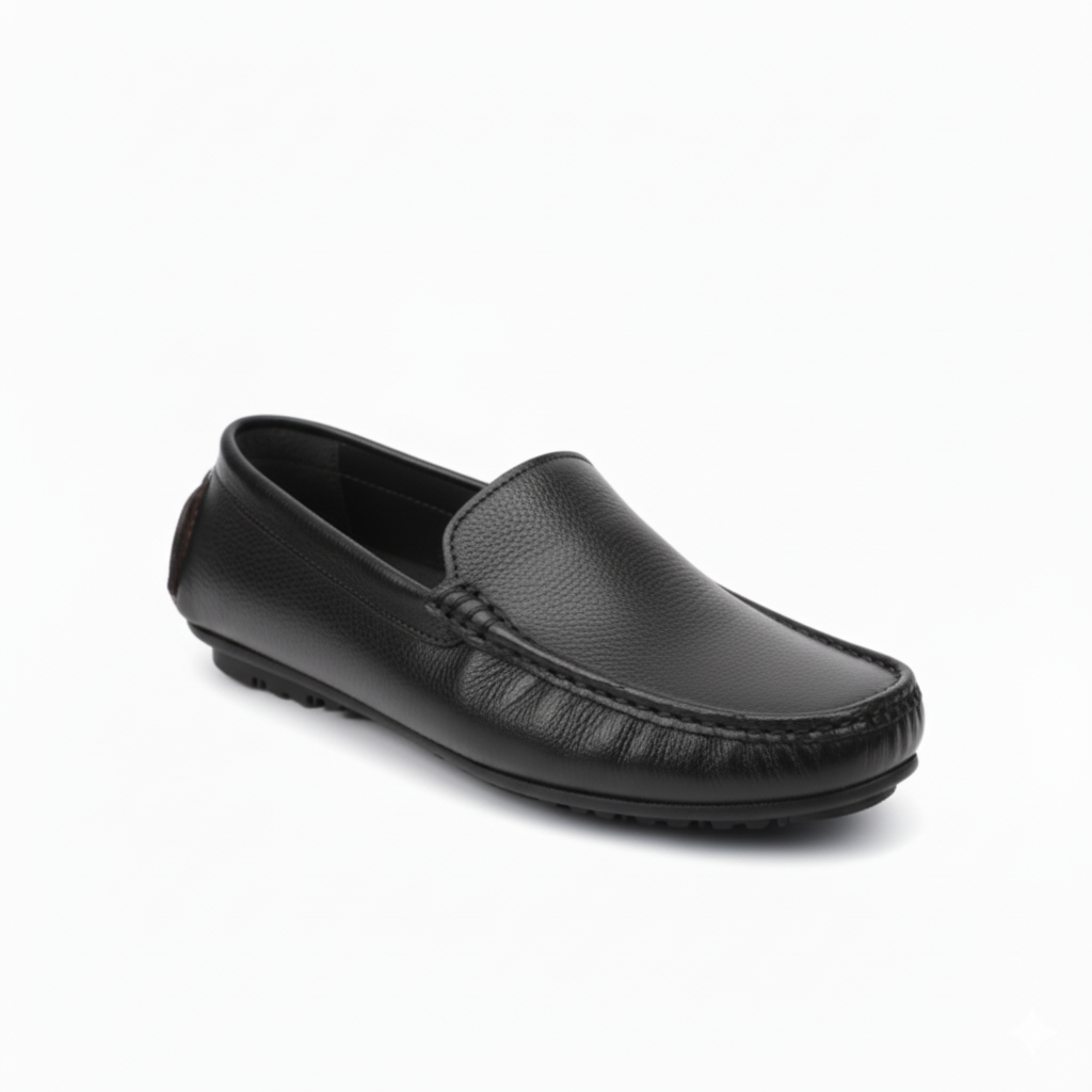 Handcrafted Leather Slip-On Moccasins