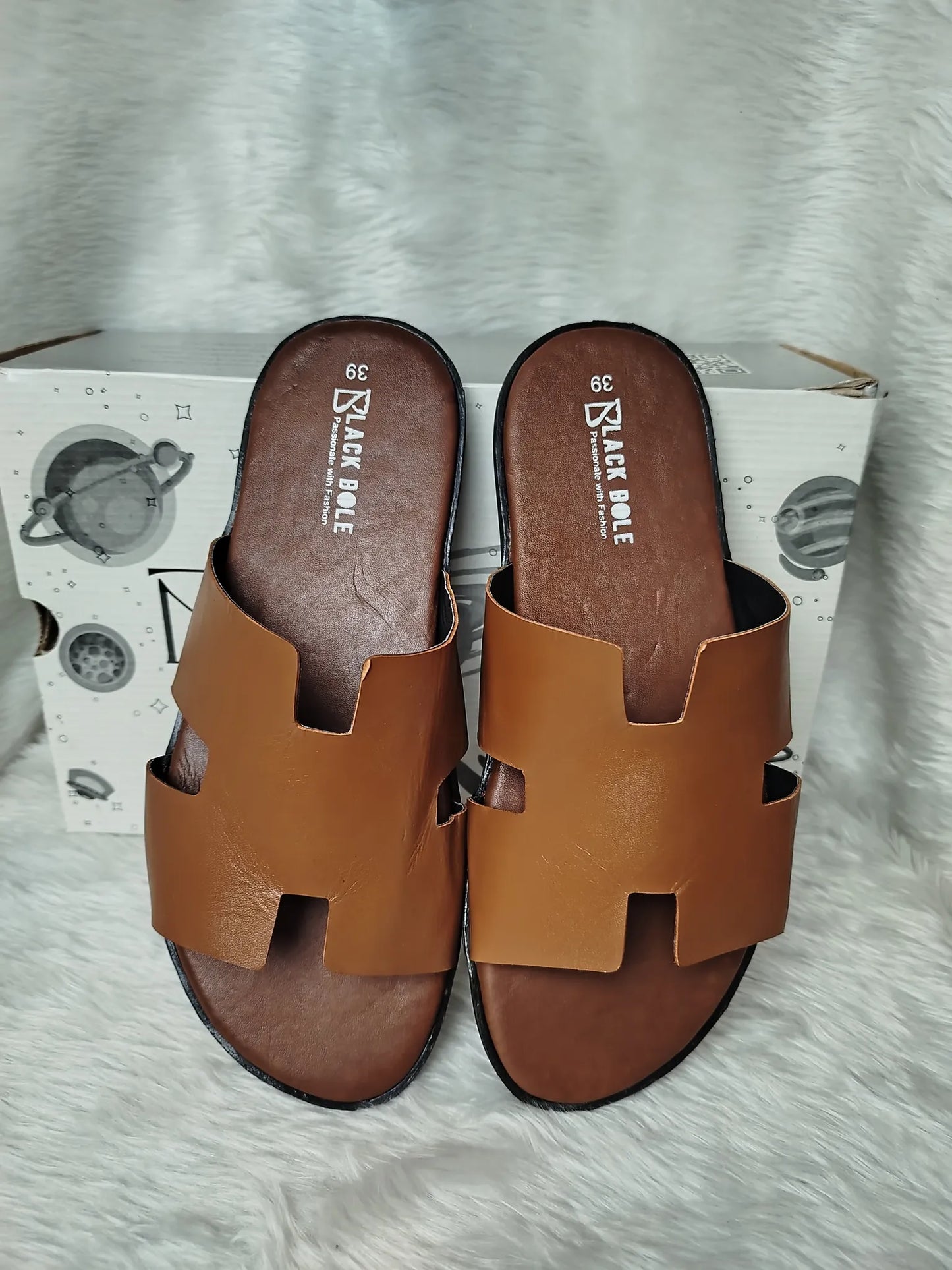 Men's Leather Sandal - BlackBole Edition 1013