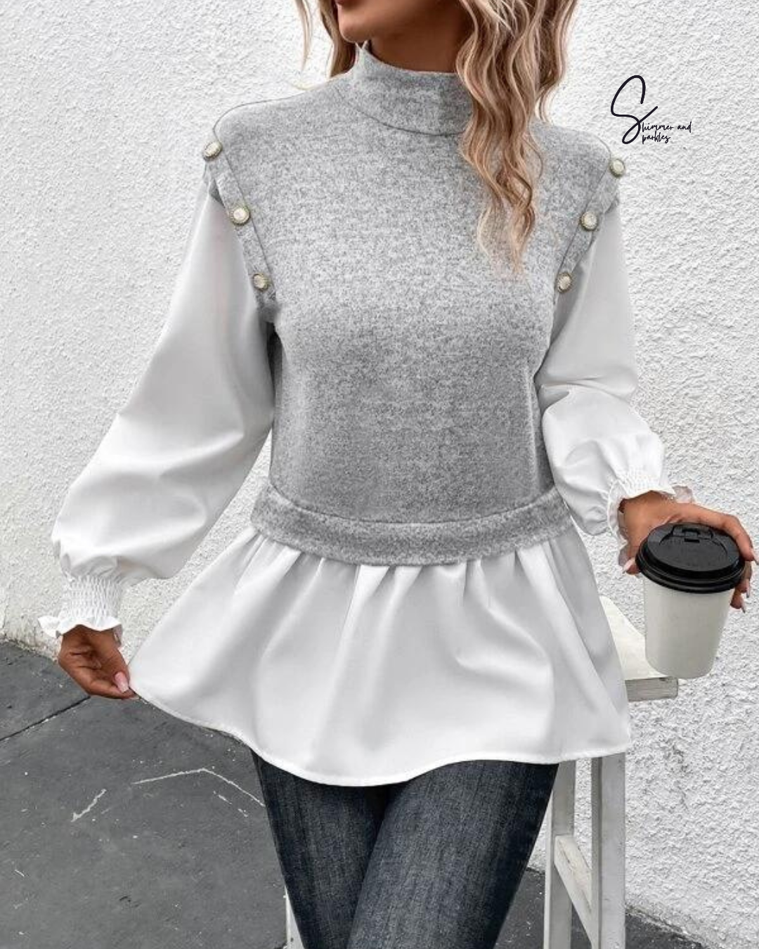 SHEIN Ruffle hem top