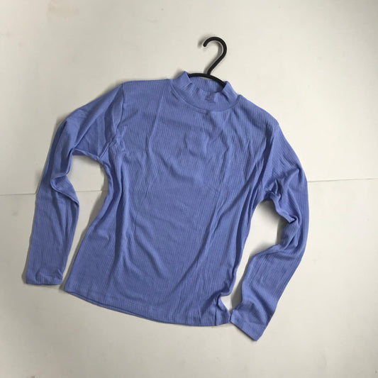 Women Ribbed High Neck Tops