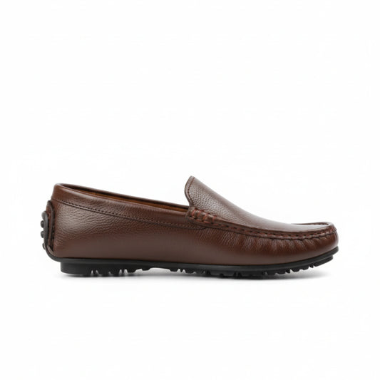 Handcrafted Leather Slip-On Moccasins