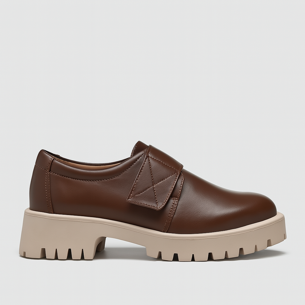 HexaFlex Women High Heel (Original Leather) - Brown White