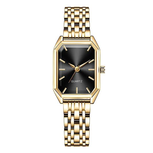 Women Square Shape Dial Chain Strep Watch