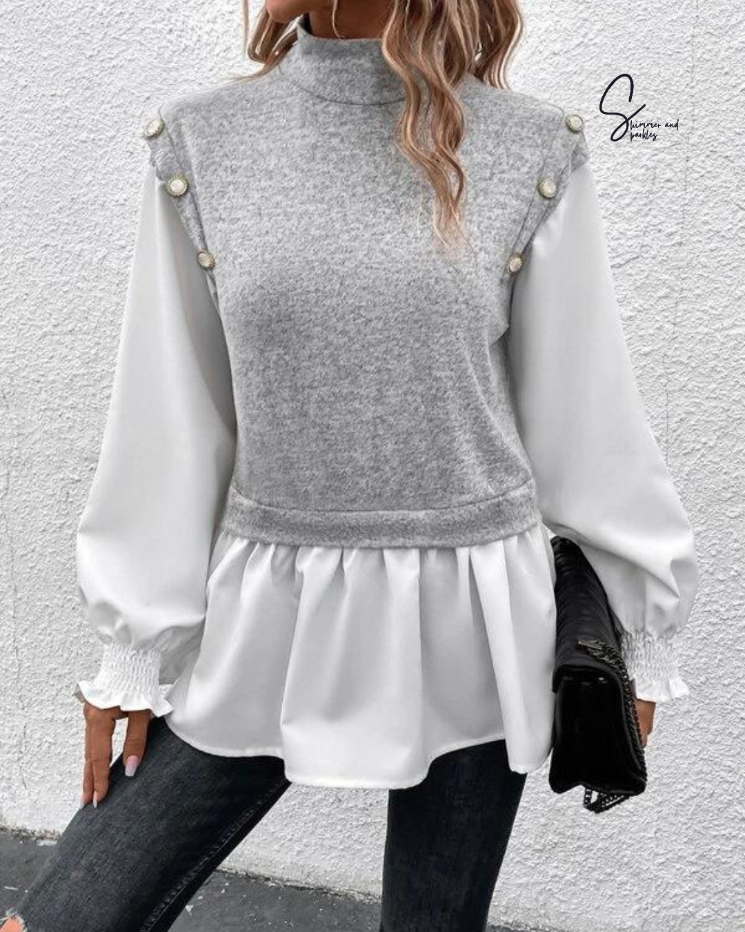 SHEIN Ruffle hem top