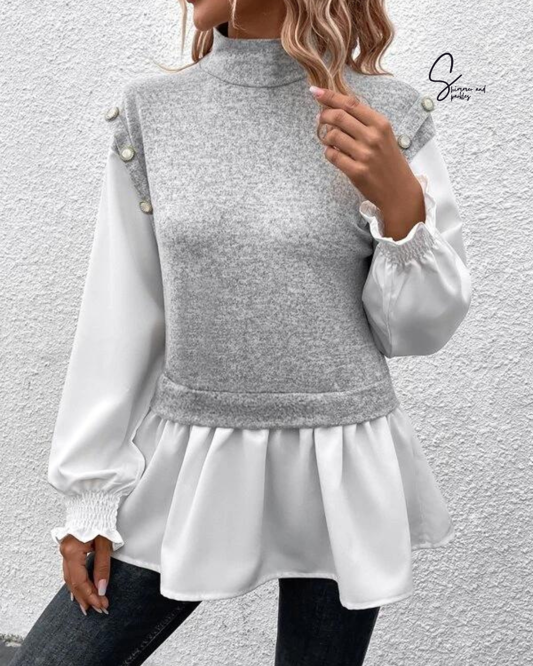 SHEIN Ruffle hem top