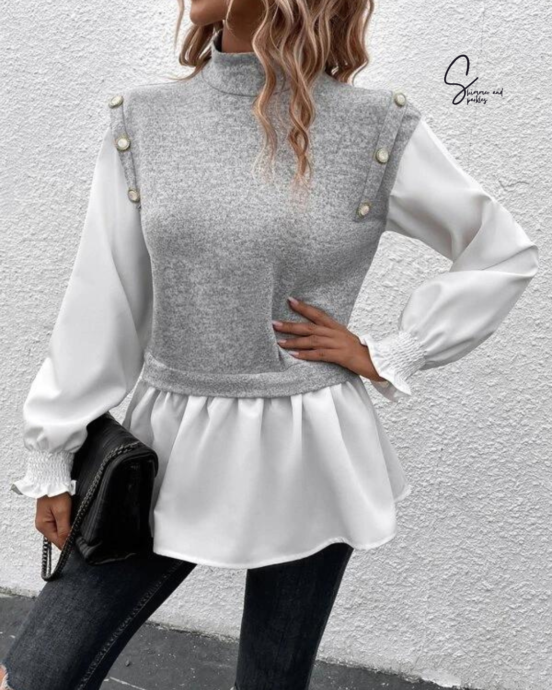SHEIN Ruffle hem top