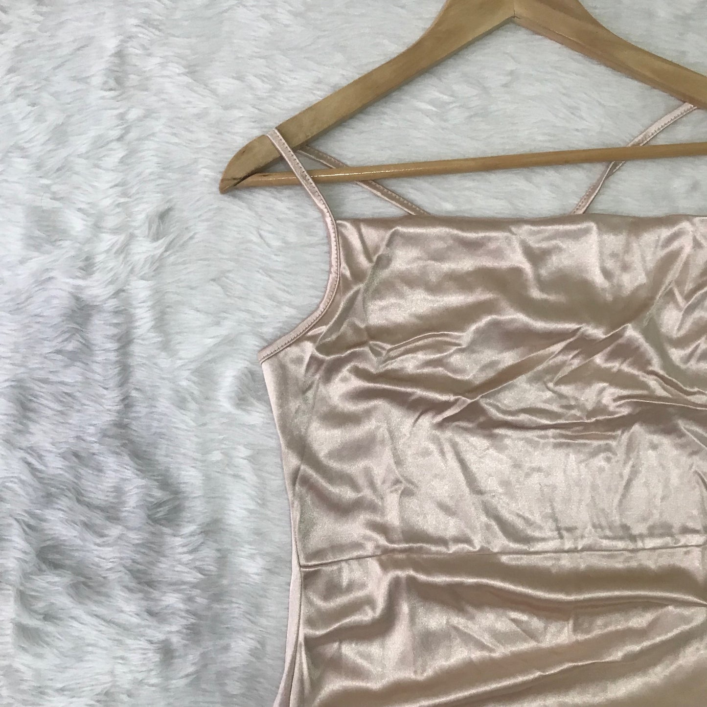 Criss Cross Backless Satin Bodycon (Code: 231)
