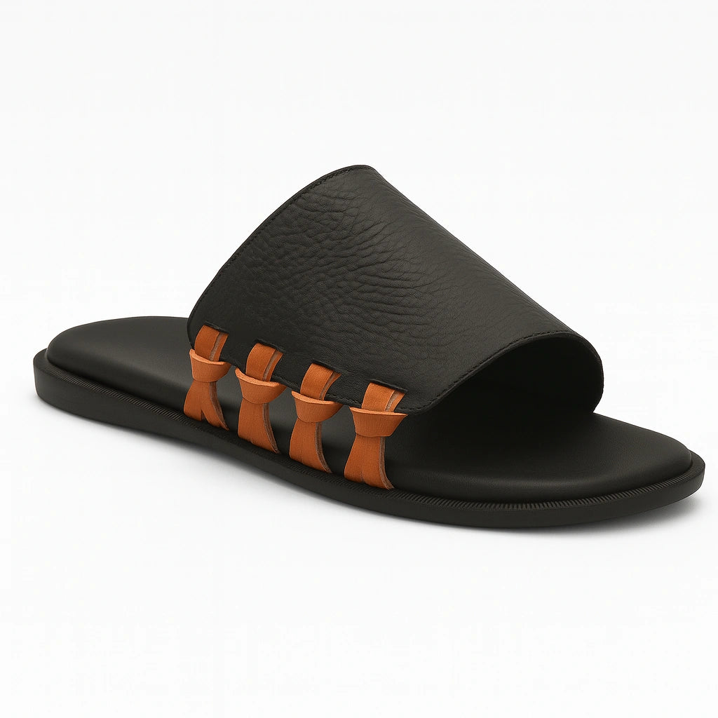 Hand-Made Vinda Pakistani Style Chappal - BlackBole Edition 1020
