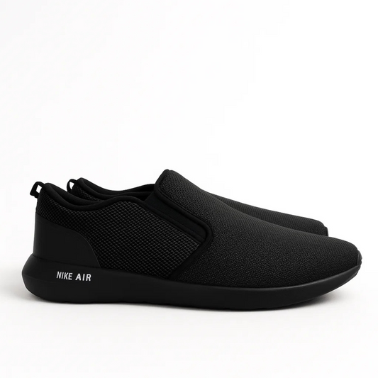 Men's Casual Knit Sneakers – Black