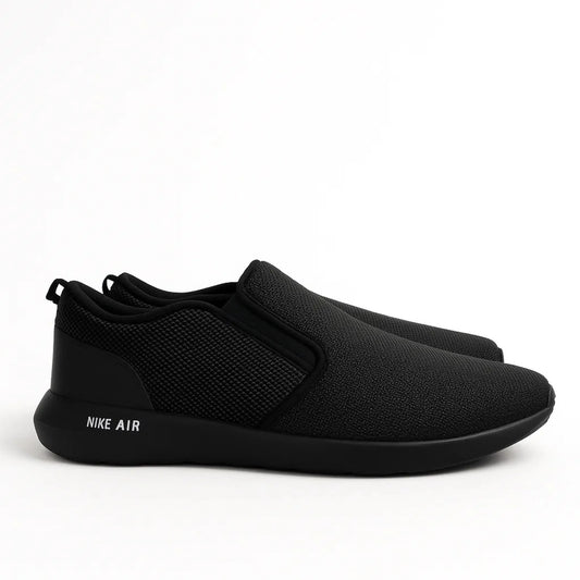 Men's Casual Knit Sneakers – Black