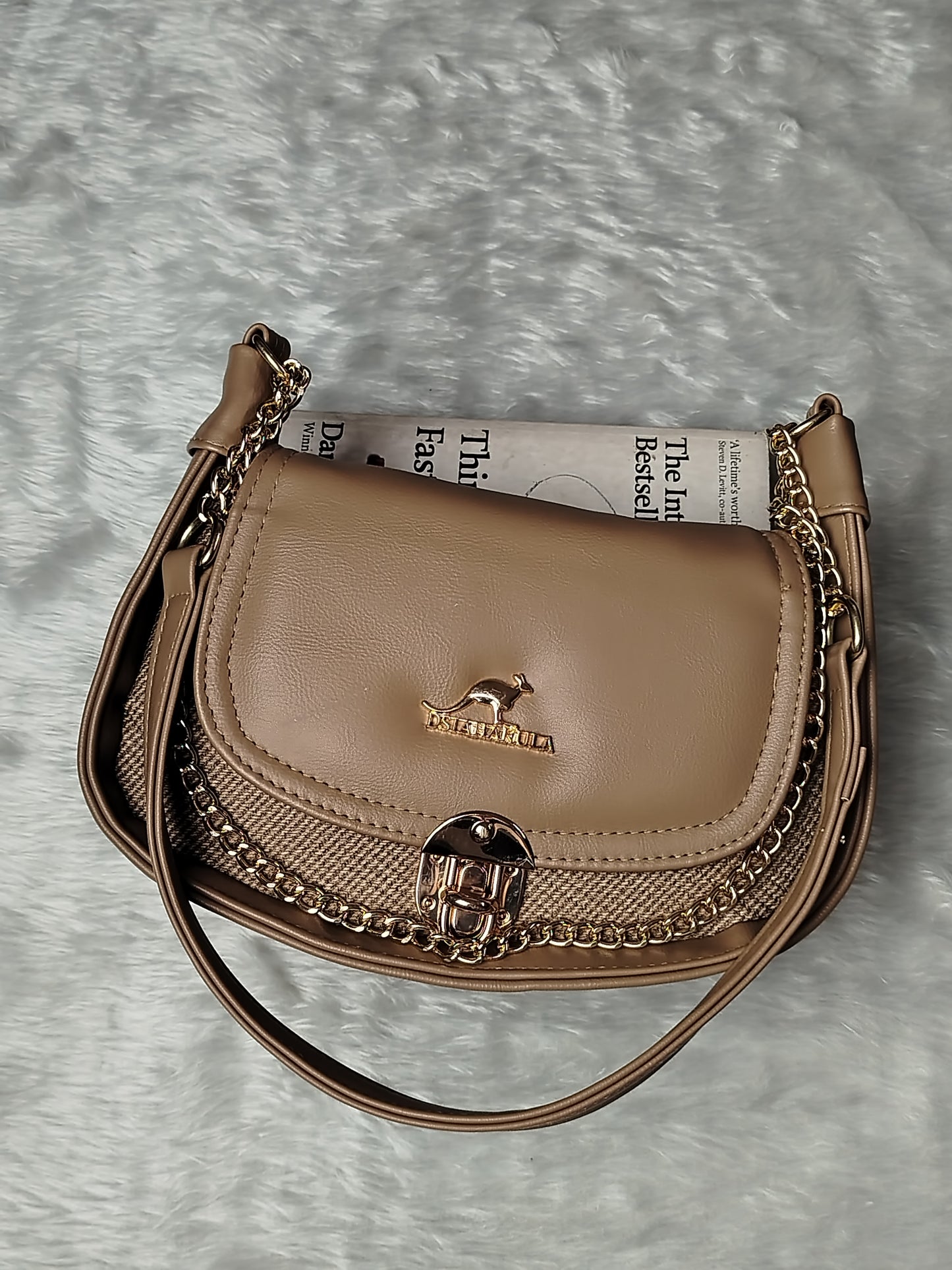 UrbanCharm Mocha Shoulder Bag - Beige