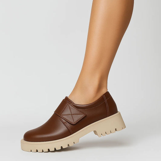 HexaFlex Women High Heel (Original Leather) - Brown White
