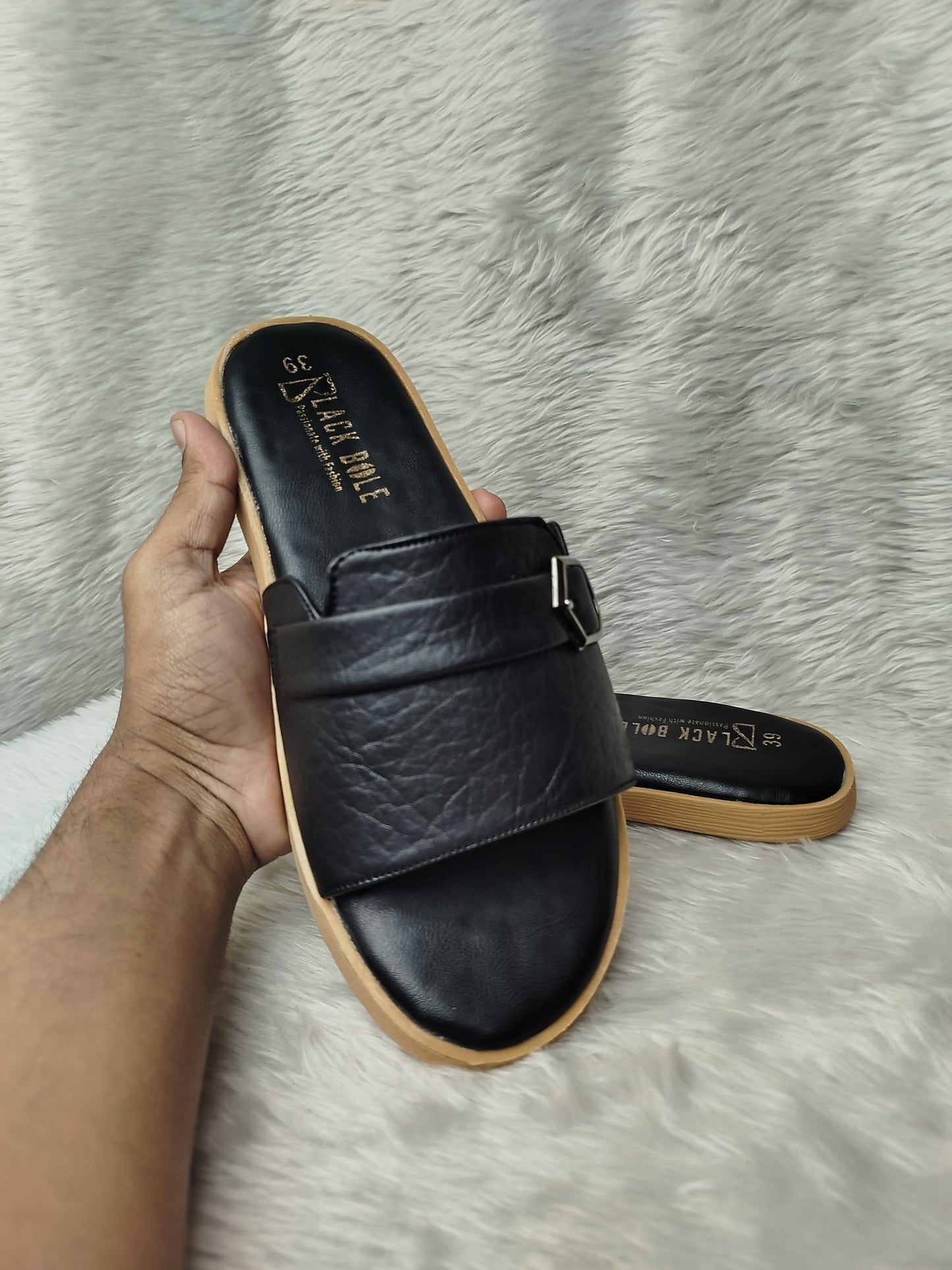 Men's Leather Sandal - BlackBole Edition 1015