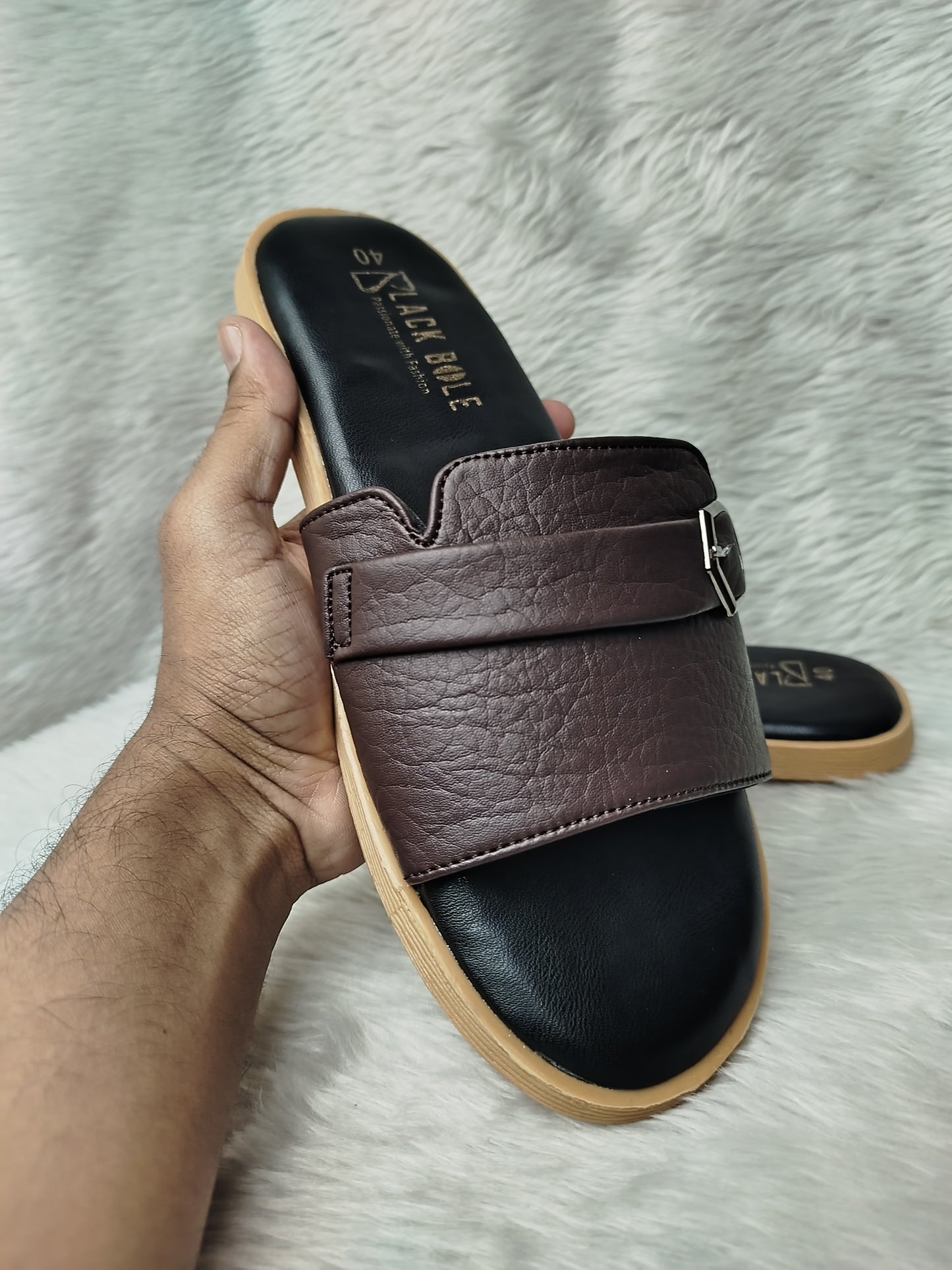 Men's Leather Sandal - BlackBole Edition 1015